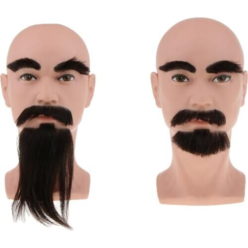 Male Cosmetology Mannequin Manikin Head With Beard For Wigs Making Glasses Hat Cap Display