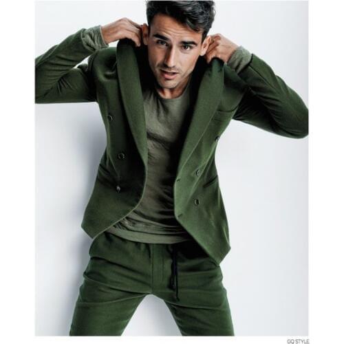 Latest Coat Pant Designs Green Tweed Suit Men Slim Fit 2 Piece Tuxedo Tailor Suits Groom Prom Blazer Terno Masuclino Jacket+Pant