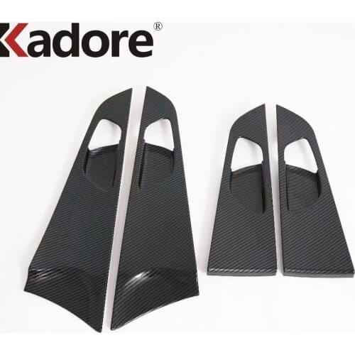 For Kia Cerato Forte K3 2019 2020 2021 Carbon Fiber Interior Door Handle Bowl Cover Trim Stickers Car Accessories 4pcs/set