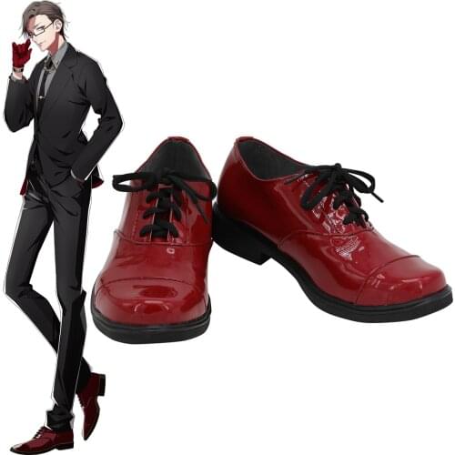 DRB Jyuto Iruma Shoes Cosplay Hypnosis Mic Division Rap Battle 45Rabbit Cosplay Boots Red Shoes Custom Made