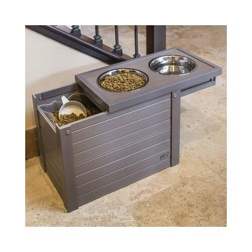 Practical and powerful medium and large dog food storage box Avoid pet cervical spondylosis Dog food preservation Dining table