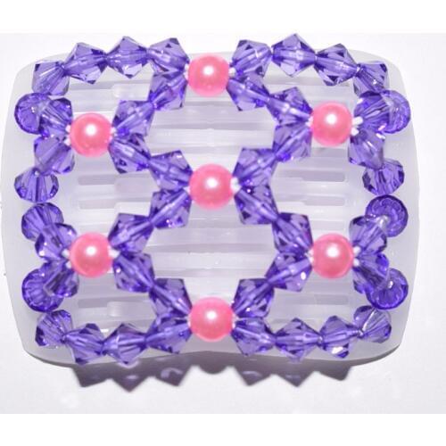 Pink and purple beads small size clear magic comb 20 pcs/lot Easy to Use small size free shipping