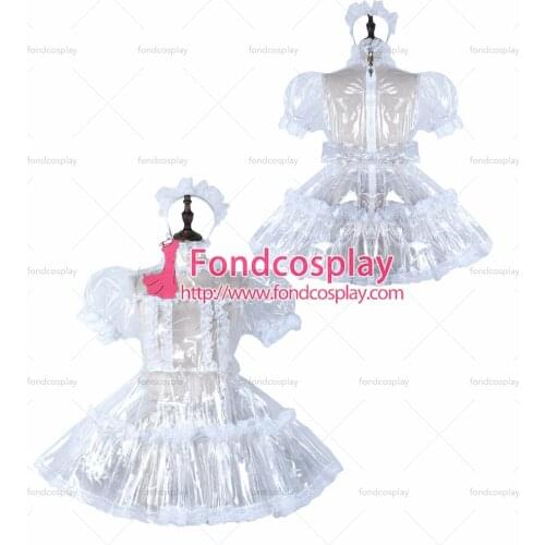 Sissy maid clear pvc dress lockable Uniform cosplay costume Tailor-made[G2296]