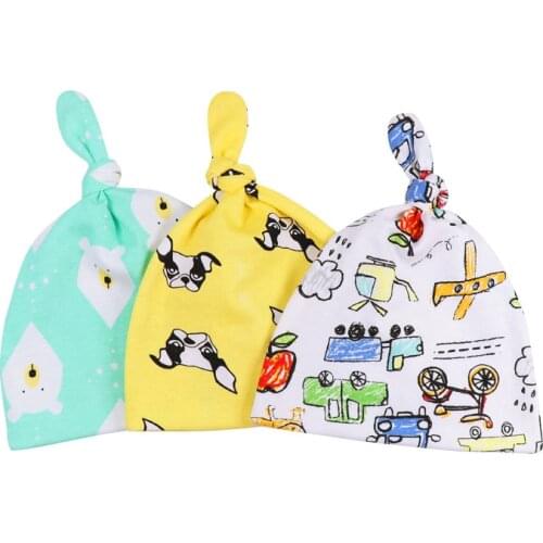 Fashion Knot Baby Hat Candy Color Cotton Boy Cap Spring Autumn Baby Girls Newborn Infant Toddler Kids Hats for Unisex Girls Boys