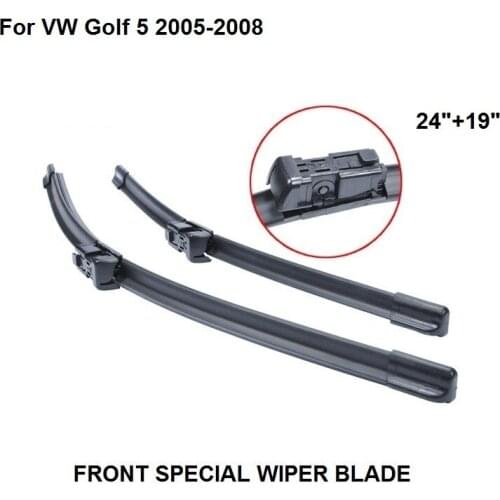 Wipers Blade For Volkswagen For VW Golf 5 2005-2008 24''+19'' Car Accessories Auto Rubber Windshield Wiper Prices