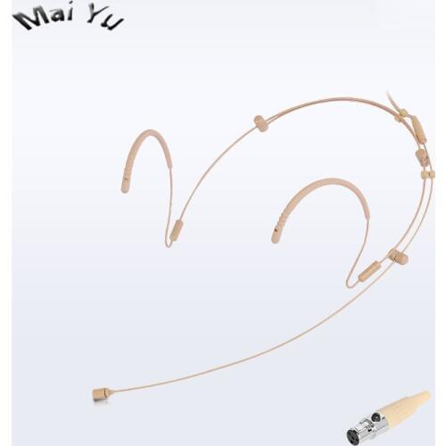 Top Ultralight Headset Microphone Condenser Hide Host Show Microfone for Shure Wireless System Mini XLR 4pin Microfon