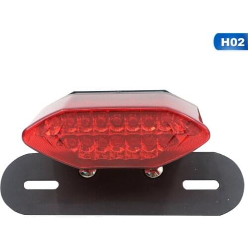 Universal Motorcycle LED Tail Light Taillight Turn Signals Rear Stop Brake Lamp License Plate Holder For Honda Chopper Cruiser