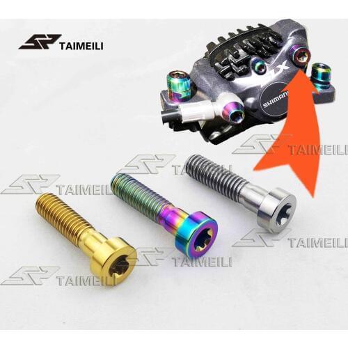 TAIMEILI Titanium alloy screw M6x24mm bicycle brake SHIMANO XT M8000 / 9000/9020 body screw 2PCS