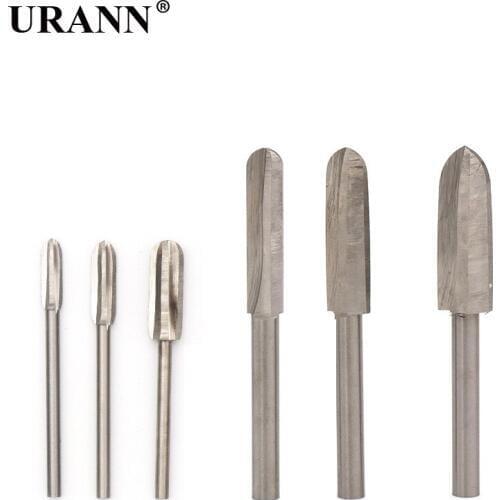 1PCS 3mm 6mm Shank White Steel Wood Carving Knife Woodworking Electric Grinding Head Milling Cutter Sword Blade