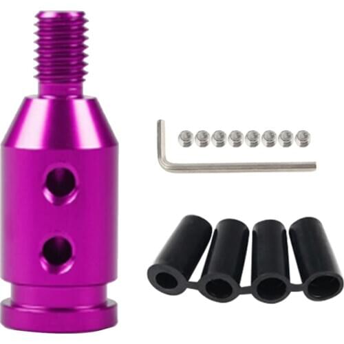1pack Aluminum Shift Knob Adapter for BMW Non Threaded Shifters 10x1.5mm Purple