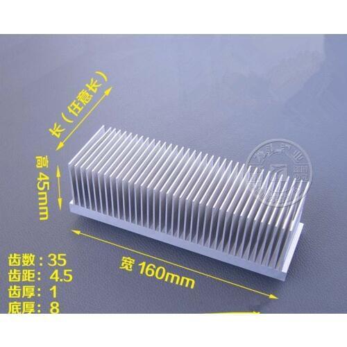 160*45*30 / 50 / 80 / 100 / 150 / 200mm Aluminum Heatsink High power radiator Aluminum profile aluminum radiator Amplifier fin