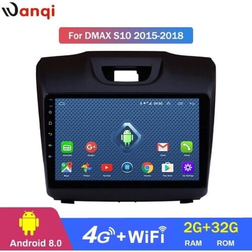 Android 8.0 2+32G 4G+wifi 9 inch full touch screen car gps radio dvd for DMAX S10 2015-2018 support music bluetooth