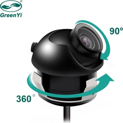 GreenYi Mini CCD 360 Degree Car Rear View Camera Front Side View Backup Camera with Multi-function Switcher Cable