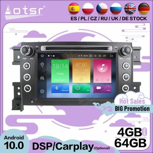Carplay Multimedia Stereo Android Player For Suzuki Grand Vitara 2005-2009 2010 2011 2012 GPS BT Audio Radio Receiver Head Unit