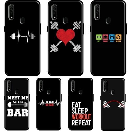 Bodybuilding Gym Fitness For OPPO A52 A72 Find X3 Pro Reno 2 Z A3S A5S A15 A83 A31 A53 A9 A5 2020 F5 F7 Phone Cover