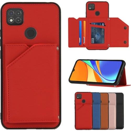 Phone Case For Xiaomi Remdi 9C NFC PU Flip Leather Skin Back Cover On For Xiao Mi Redmi 9C Coque