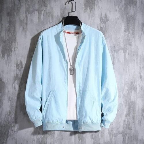 Cheap clothing Summer Outdoors Coats male Jacket Ultra Light Clothing Breathable Jacket Anti-UV coat men zipper windbreaker