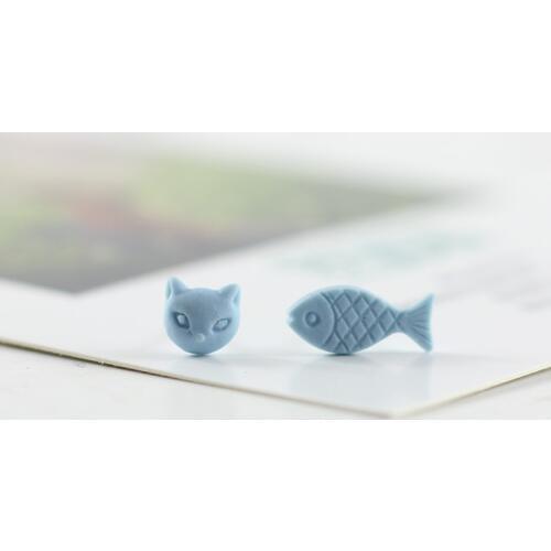 Ceramic earrings in female temperament simple sweet personality all-match jewelry #1346