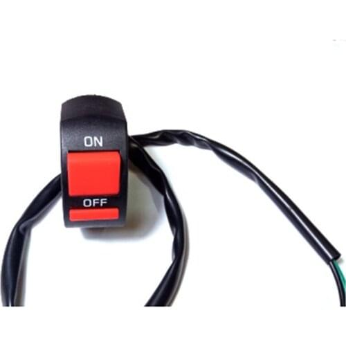 Button Switch 3 Wire Motor DC12V/10A Universal Motorcycle Handlebar Flameout ON OFF