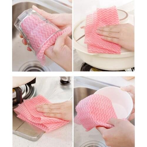 Kitchen Non-stick Oil Disposable Rag Microfiber Non-woven Dish Cloth Pot Washing Towel Kitchen Cleaning Tool