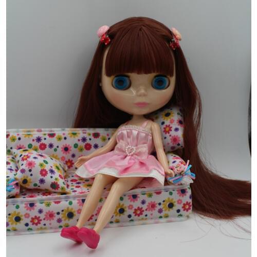 Free Shipping big discount RBL-265DIY Nude Blyth doll birthday gift for girl 4colour big eyes dolls with beautiful Hair cute toy