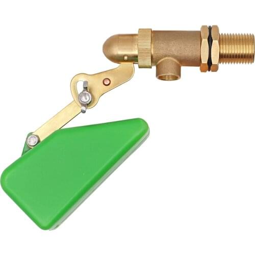 1/2 Inch Brass Valve Float Water Float Valve with Adjustable Float Ball Valve for Water Tank Fountains Livestock Waterer