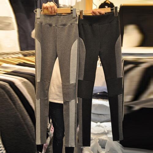 2020 Spring New Korean Style Stretch Pants Woman Slim Black Leggins Legins Womens Outer Wear High Waist Pencil Pants Boots Pant