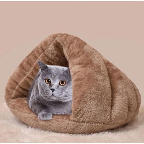 5 Colors Cat Beds New hot triangle pet nest Pet Dog Cat Cave Igloo Bed Basket House Kitten Soft Cozy Indoor Cushion Kennel