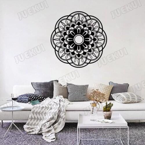 Mandala Namaste Art Indian Ornament Wall Stickers for Yoga Room Art Decoration Vinyl Wall Decals Living Room Bedroom TA274