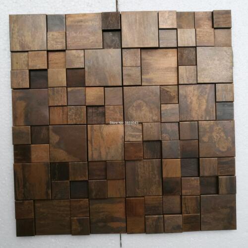 Copper mosaic tile metal mosaic tile for house decoration 1 square meter/lot vintage style