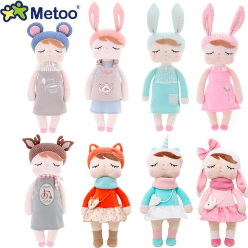 Metoo Angela Doll soft Bunny Toy Stuffed Animals Plush Rabbit Toys Fruit dolls For Baby Kids Girls boys Christmas birthday gifts