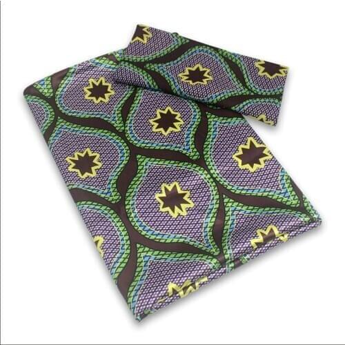 Fashion Satin Fabric African Wax Prints 2021 Latest 2+4Yards Soft Chiffon Fabric Pure Silk Fabric For Patchwork B2-A2