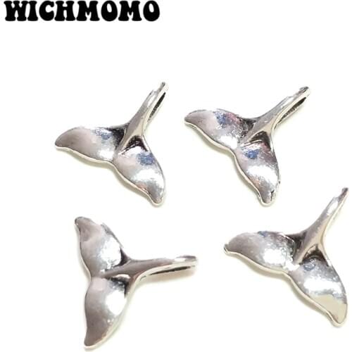 Fashion 10 Pieces Cute Romantic Fishtail Zinc Alloy Charms Nautical Pendants Diy Necklaces Bracelets Accessories PJ438