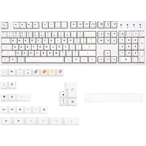 PBT 134 Keys Dye Sublimation XDA Profile Keycaps Set for Cherry MX
