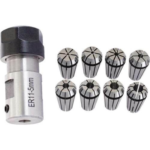 A set high quality er11 3.175mm 4mm 5mm 6mm 8mm motor shaft Engraving machine tool holder+7pcs/15pcs collet chuck suit ER series