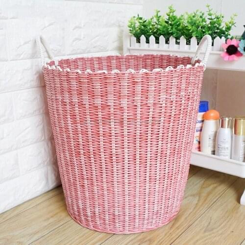 Extra Large Dirty Clothes Storage Basket, Laundry Basket, Toy Basket, Barrel, Dirty Clothes, Light And Luxurious Rattan Portable
