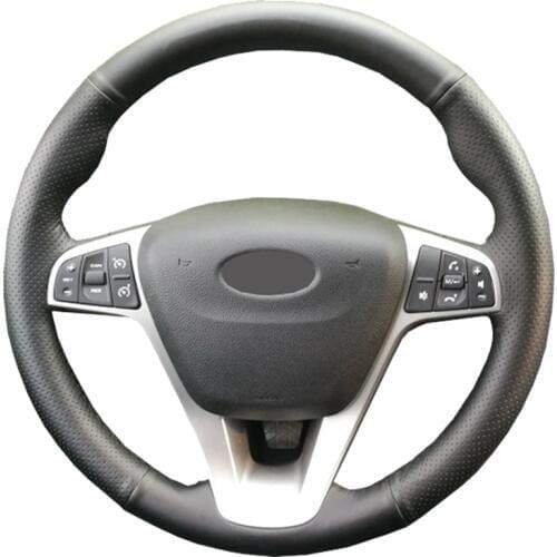 Car Steering Wheel Braid For Lada Vesta 2015 2016 2017 2018 2019 Xray 2015-2019/custom Steering Cover