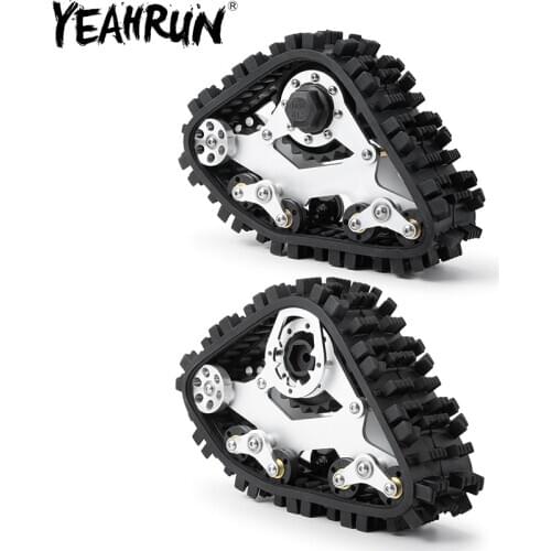 YEAHRUN RC Crawler Car Snow Tires Tracks Wheel Sandmobile Conversion for 1/10 Axial SCX10 RC Climbing Car Upgrade Parts