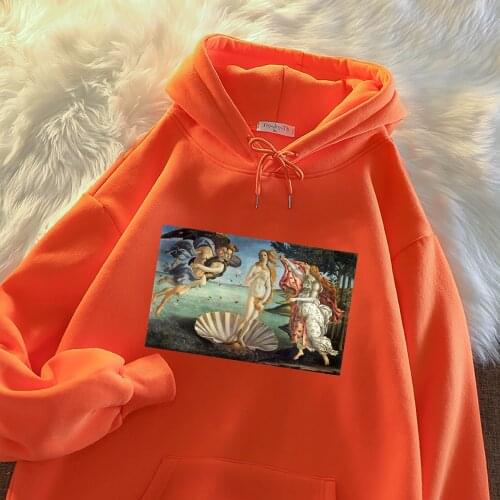 The Birth Of Venus Art Printed Women Sweatshirts Cartoon Loose Clothing Fashion Oversize Hoodies Autumn Fleece Hoody Female New
