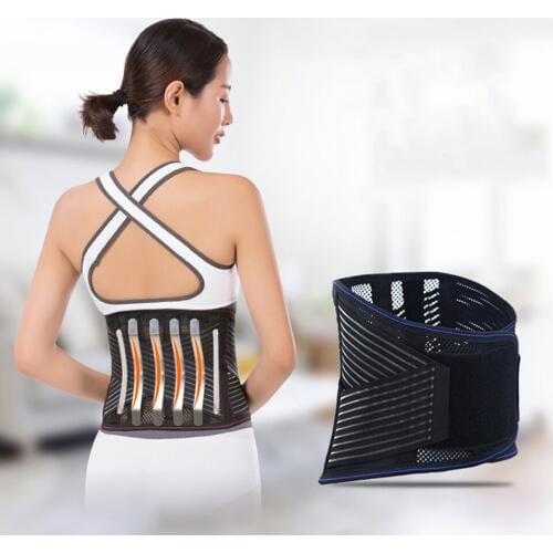 Self-heating Magnetic Bar Belt Men Women Posture Corrector Corset Waist Brace Lumbar Support Belt Belly Sweat Belt Sports Band