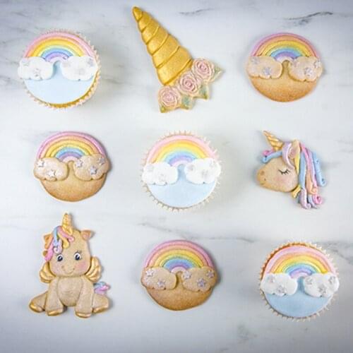 Unicorn Eye Silicone Mold Baby Birthday Cake Decorating Tools Unicornio Fondant Chocolate Candy Clay Gumpaste Molds18174