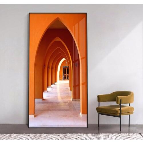 Modern Simple Light Luxury Vertical Corridor At The End Of The Bedroom Hanging Picture Extension Space Decoration Background