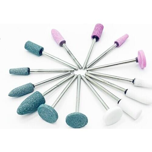 Dental Fine Stone Polishing Burs for Composite Polishing Gravel Ceramic Polishing Dental Lab Burs 2.35mm Shank Dental Drills