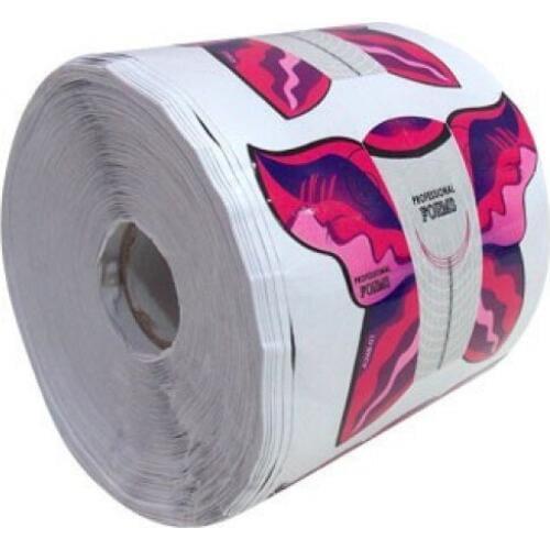 XXL Big Size Butterfly-shape 500Pcs Nail Art Acrylic Tip Guide Gel Extension Nail Polish Styling Tools Curl Forms-Purple