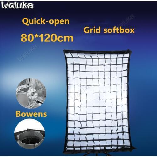 Photo studio 80X120cm Fast-open Rectangular Umbrella Softbox Bowens With Honeycomb Grid for Studio Flash Photography CD50 T10A