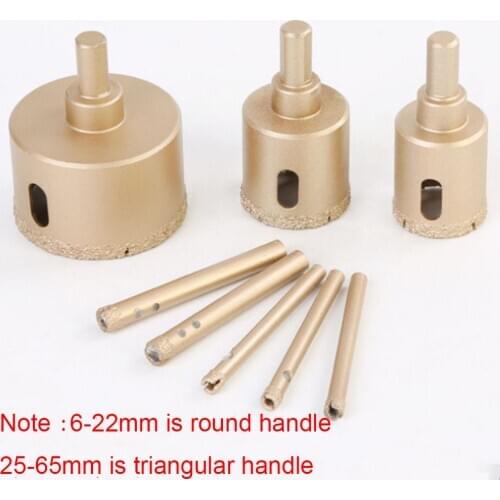 1PCS 6-65MM Brazing Hole Opener Diamond Coated Core Drill Bit Tile Glass Marble Granite Ceramics Saw Metal Cutter Carbide Drill