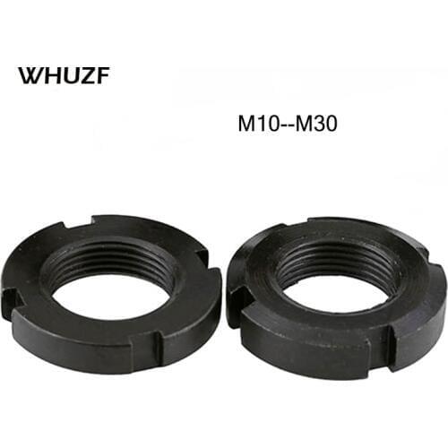 2Pcs DIN981 M10 M12 M14 M16 M18 M20 M22 M24 M25 M27 M30 Round Nut Slotted Nut Four Slot Nut GB812