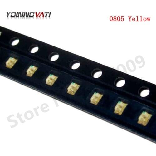 200PCS/Lot Yellow 0805 SMD LED Lamp Highlight Yellow Color Diode LED Light New