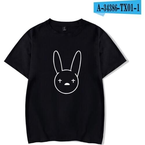 2020 Cotton Kpop Creative Bad Bunny T-shrit Men/Women Summer Casual Hip Hop T shirt Print Bad Bunny Short Sleeve Tee shirts Tops