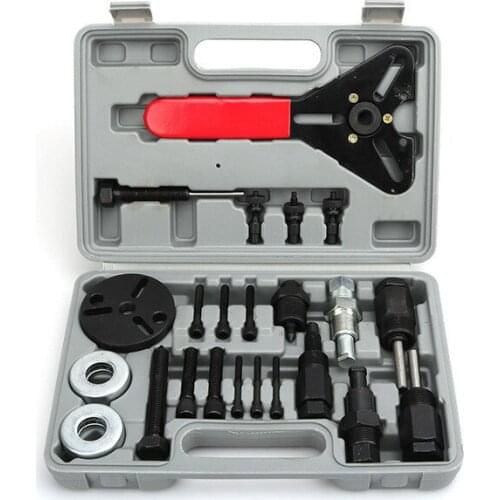 23pcs Car Air-conditioning Repair Compressor Clutch Bearing Disassembly Tool Cold Air Pump Head Suction Cup Puller CN On Sale